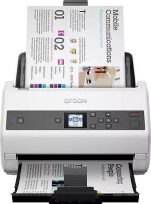 Epson A4 Duplex Sheet-fed WorkForce DS-970 Scanner(White & Black)
