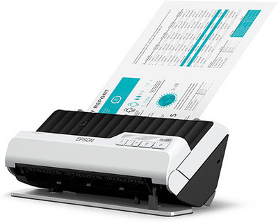 Epson DS- C490 Compact Desktop Document Scanner with Auto Document Feeder Scanner(White & Black)