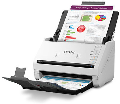 Epson WorkForce DS-770II Color Duplex Document Scanner(White and Black)