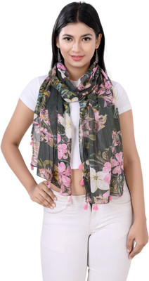 JVNINE Floral Print Polyester Women Stole