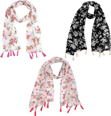 sahil fashion Floral Print Georgette, Chiffon Women Scarf