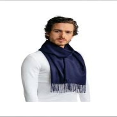 SAN & MAAHI Self Design Cotton Blend Men Scarf