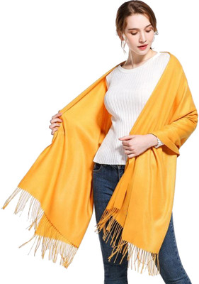 Ramnaya Solid Wool Blend Women Stole