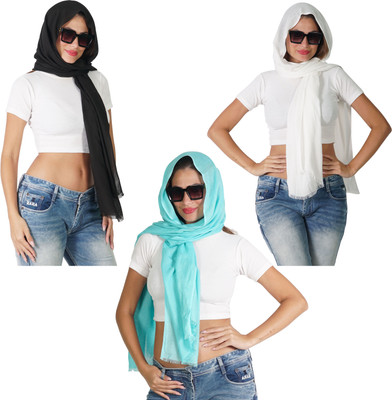 Palatt Solid Pure Cotton Girls Fancy Scarf