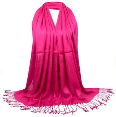 Shopping Store Solid Cotton Blend Men & Women Stole
