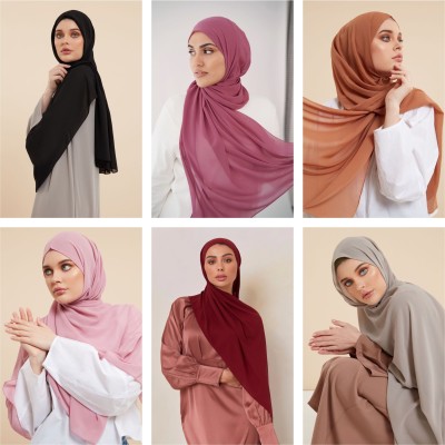 URSHIA Solid Georgette Women Scarf