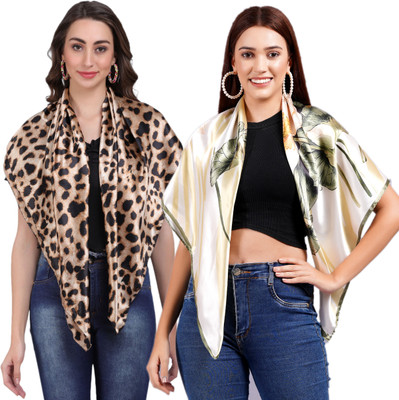 AXOLOTL Printed Satin Blend Women Scarf