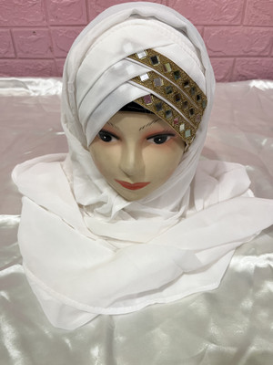 CRAFTS N CREATIONS Self Design Georgette Women Scarf