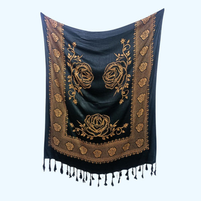 ogs Graphic Print, Floral Print, Printed Rayon Women Scarf, Stole, Fancy Scarf