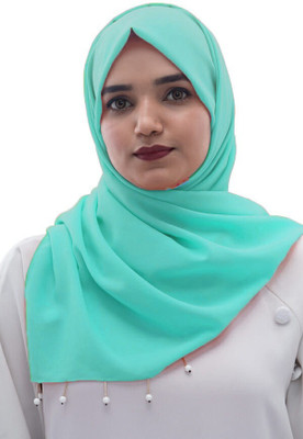 URSHIA Solid Georgette Women Scarf, Stole, Fancy Scarf