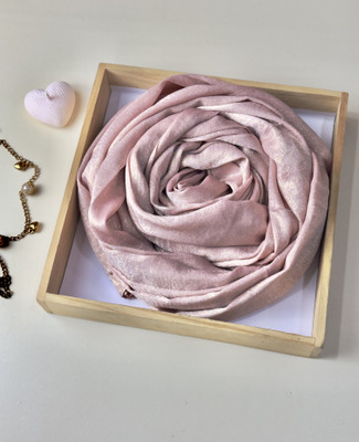 THECARTMAXX Self Design Satin Blend Women Fancy Scarf