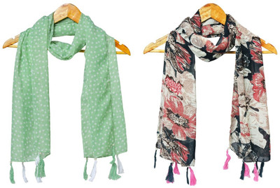 StoleVilla Printed Chiffon Women Scarf, Stole, Fancy Scarf