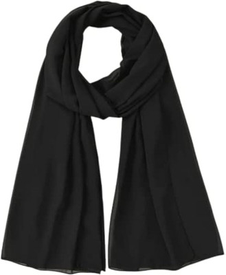 eFashion Georgette Solid Naqab(Black)
