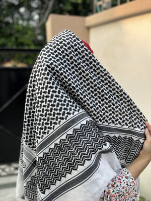 Zefa Embroidered Cotton Blend Men & Women Scarf, Stole, Faux Turtleneck Neck Cover