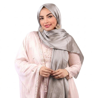 Abzura Solid Satin Blend Women Fancy Scarf