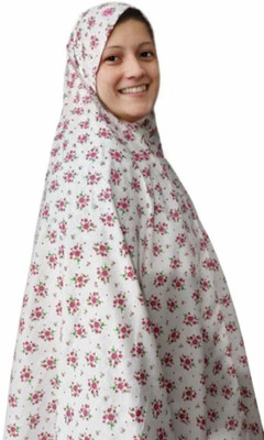 A One Cotton Blend Printed Abaya(Multicolor)