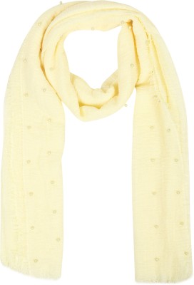 IBA ISBA COLLECTIONS Embellished Cotton Blend Women Scarf, Fancy Scarf