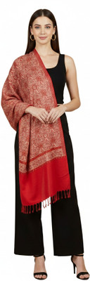 MUFFLY Floral Print Wool Blend Women Stole