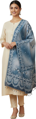 Pashmira Woven, Floral Print Wool Blend Women Stole