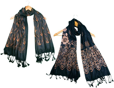 ogs Printed, Graphic Print, Floral Print Rayon Girls Fancy Scarf, Stole, Scarf