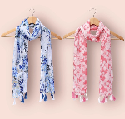 StoleVilla Printed Chiffon Women Scarf, Stole, Fancy Scarf