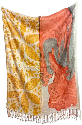 ogs Floral Print, Graphic Print, Printed Rayon Women Scarf, Stole, Fancy Scarf