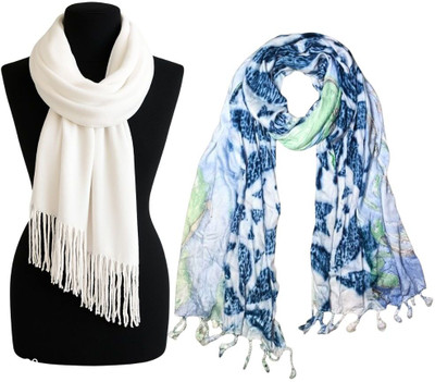 ogs Solid Rayon Women Scarf, Stole, Fancy Scarf
