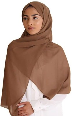 Icw Solid Georgette Girls Fancy Scarf