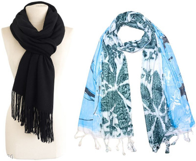 ogs Solid Rayon Women Scarf, Stole, Fancy Scarf