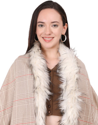 Life and style Checkered Wool Blend Women Stole