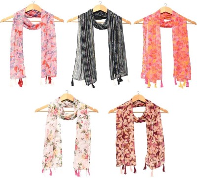 mss FASHION Printed Chiffon Women Fancy Scarf, Scarf, Stole