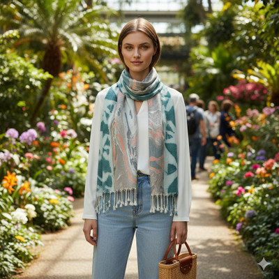 ogs Floral Print, Printed Rayon Women Scarf, Stole, Fancy Scarf