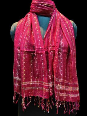 rudraoverseas Embroidered Cotton Blend Women Scarf