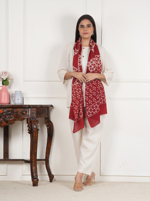 Style 98 Floral Print Cotton Blend Women Stole