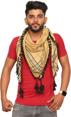 Blooming Faith Embroidered Cotton Rayon Blend Men Scarf, Fancy Scarf, Stole