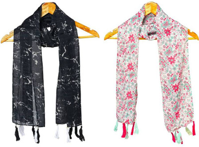 StoleVilla Printed Chiffon Women Scarf, Stole, Fancy Scarf