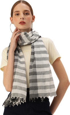 ASVA Striped Pure Cotton Women Scarf