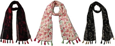 StoleVilla Printed Chiffon Women Scarf, Stole, Fancy Scarf