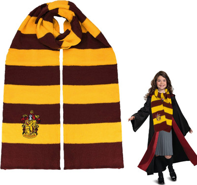 LQZ Striped Wool Blend Men & Women Scarf