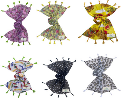 NarNari Printed Cotton Blend Women Fancy Scarf, Scarf, Stole