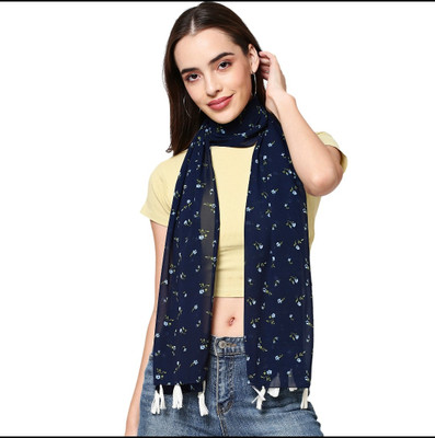 sahil fashion Floral Print Georgette Women Fancy Scarf