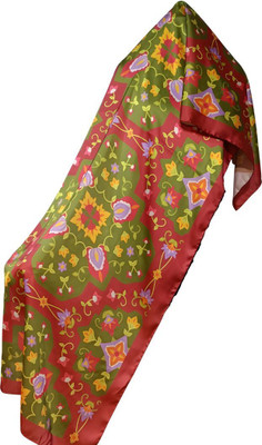 10z Trove Floral Print Silk Women Fancy Scarf