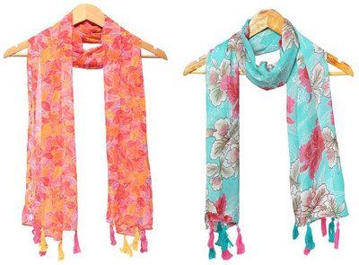 StoleVilla Printed Chiffon Women Scarf, Stole, Fancy Scarf