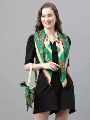 TOSSIDO Printed Poly Silk Women Scarf