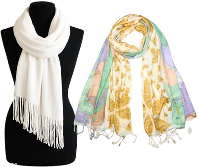 ogs Solid Rayon Women Scarf, Stole, Fancy Scarf