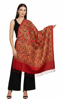 MUFFLY Floral Print Wool Blend Women Stole