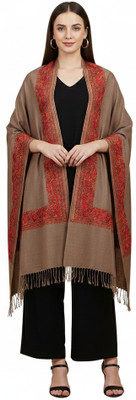 MUFFLY Embroidered Wool Blend Women Stole