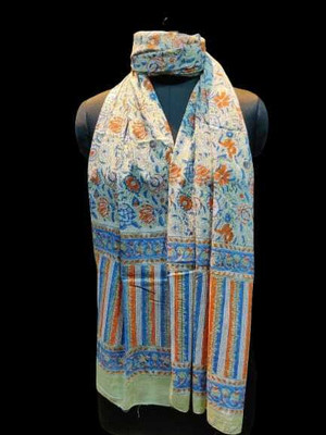 rudraoverseas Floral Print Cotton Blend Women Scarf