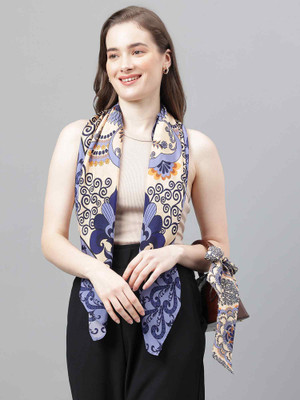 TOSSIDO Printed Poly Silk Women Scarf