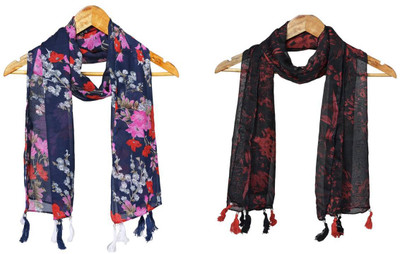 mss FASHION Printed Chiffon Women Stole, Scarf, Fancy Scarf